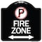 Signmission No Parking and Arrow Pointing Left and Right Heavy-Gauge Aluminum Sign, 18" x 18", BW-1818-24656 A-DES-BW-1818-24656 - alternate 1